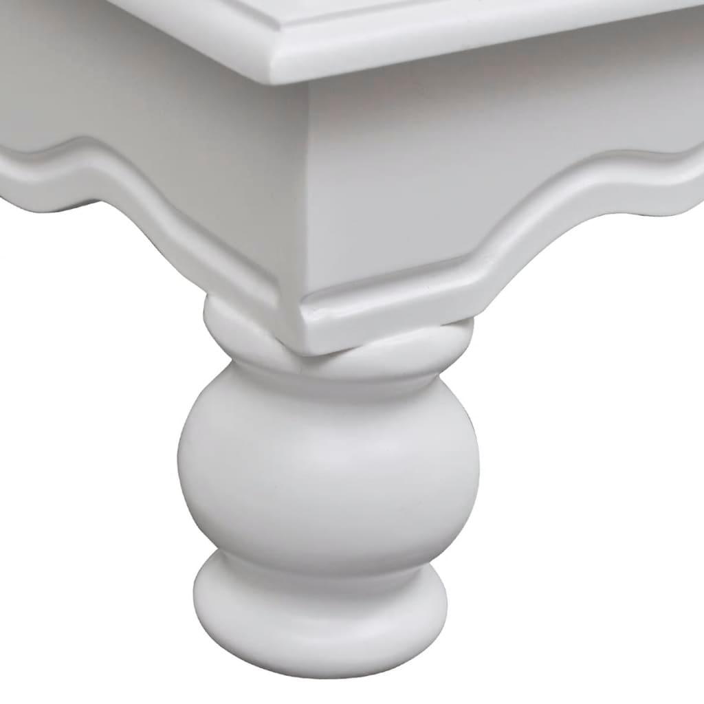 Wooden Cabinet with 2 Doors 1 Drawer White