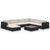 8 Piece Garden Lounge Set with Cushions Poly Rattan Black