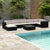 8 Piece Garden Lounge Set with Cushions Poly Rattan Black