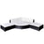 6 Piece Garden Lounge Set with Cushions Poly Rattan Black