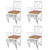 Dining Chairs 4 pcs White Pinewood