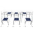 Foldable Camping Table Set with 6 Stools Height Adjustable 180 x 60 cm