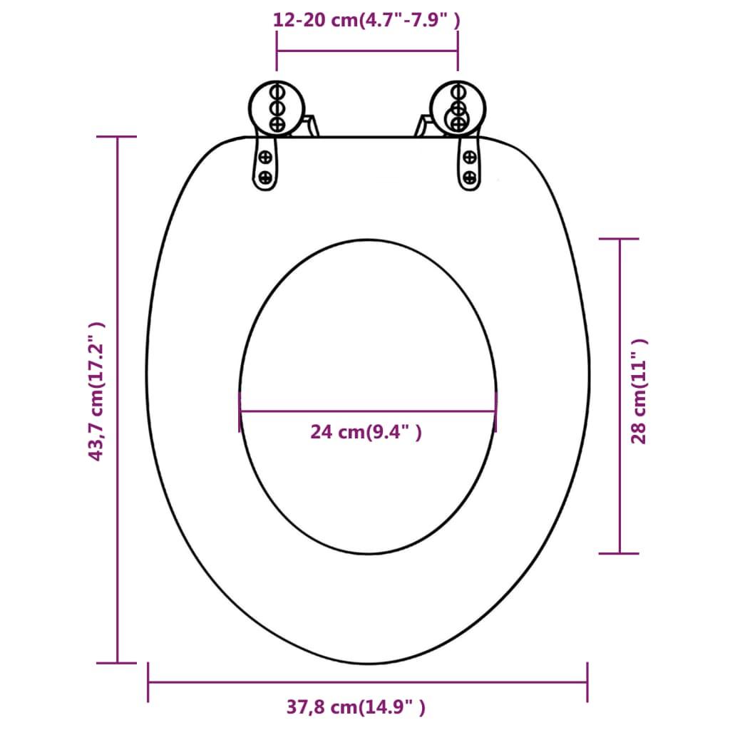 Toilet Seats with Hard Close Lids MDF Old Wood