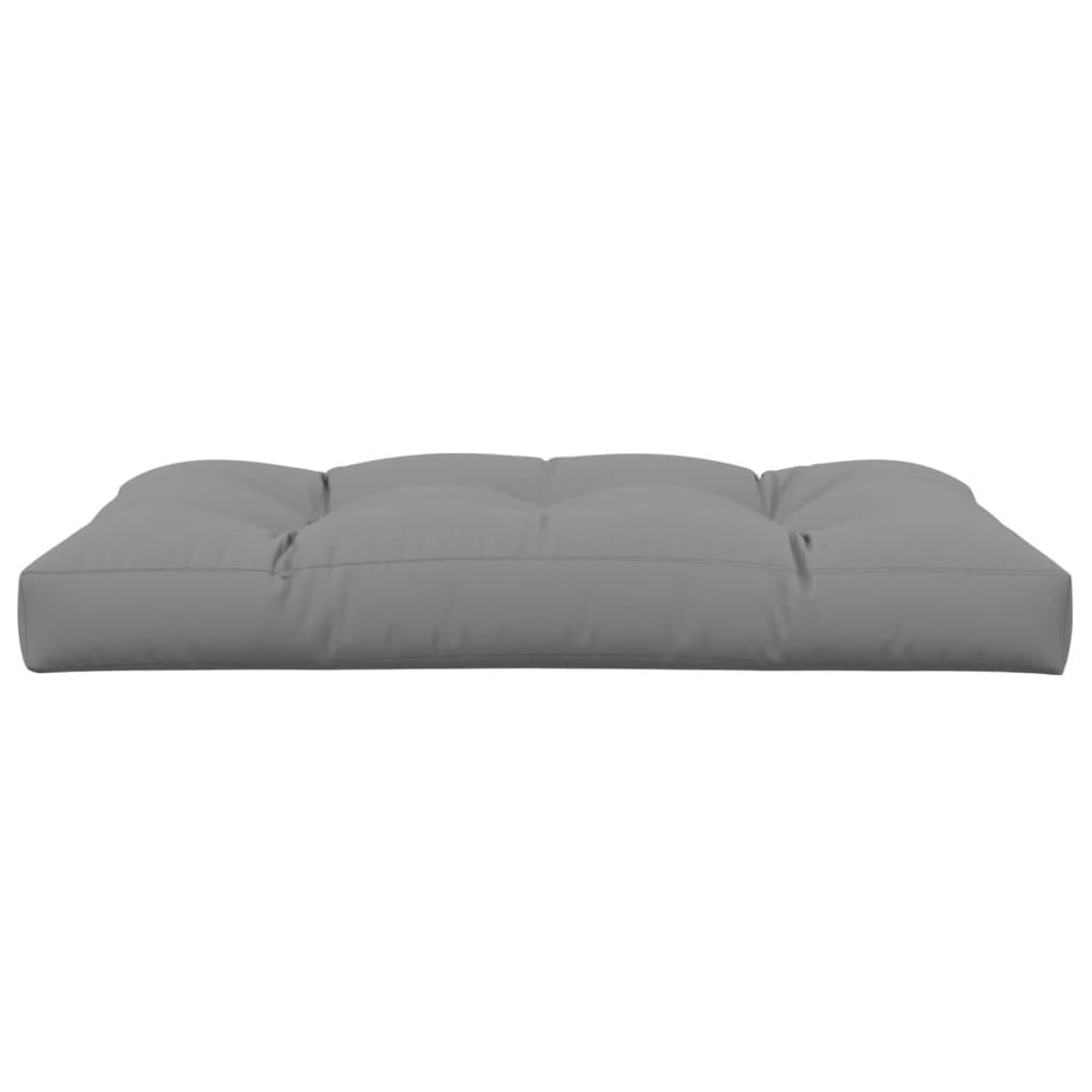 Pallet Cushion 120x80x12 cm Grey Fabric