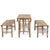 Beer Table with 2 Benches 100 cm Bamboo