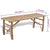 Beer Table with 2 Benches 100 cm Bamboo