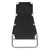 Folding Sun Lounger Powder-coated Steel Black