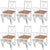 Dining Chairs 6 pcs White Pinewood