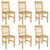 Dining Chairs 6 pcs Pinewood