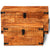 Storage Chest Set 2 Pieces Rough Mango Wood