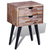 Nightstand with 2 Drawers Reclaimed Teak Wood