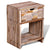 Nightstand with Drawer Reclaimed Teak Wood
