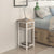 Nightstand with 1 Drawer Brown and White