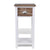 Nightstand with 1 Drawer Brown and White