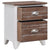 Nightstand 2 pcs with 2 Drawers Brown and White