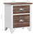 Nightstand 2 pcs with 2 Drawers Brown and White