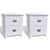 Nightstand 2 pcs with 2 Drawers White