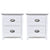 Nightstand 2 pcs with 2 Drawers White