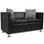 Sofa 2-Seater Artificial Leather Black