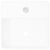 Ceramic Bathroom Sink Basin with Faucet Hole White Square