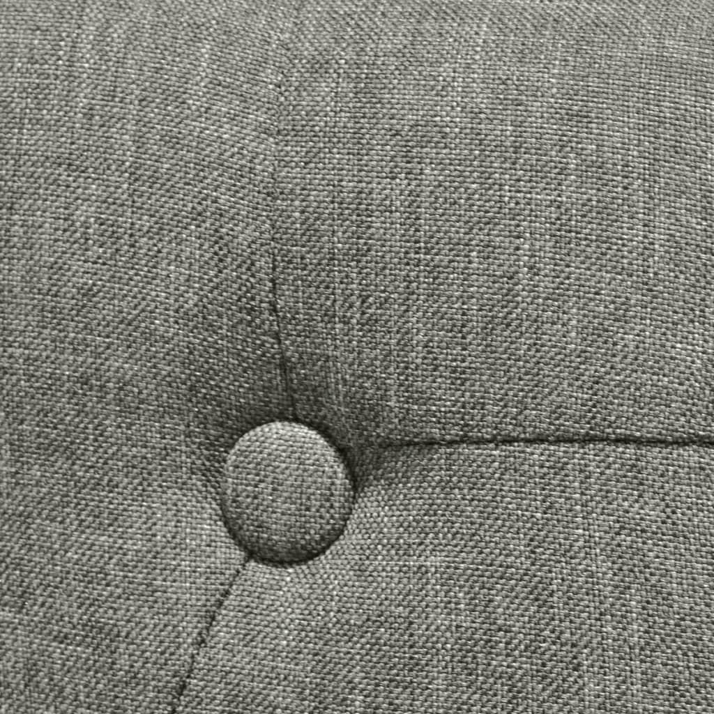 Dining Chairs 2 pcs Grey Fabric