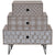 Nightstand with 3 Drawers Grey and Brown