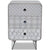 Side Cabinet with 3 Drawers Grey