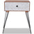 Nightstand with 1 Drawer Rectangular Brown