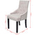 Dining Chairs 2 pcs Cream Grey Fabric