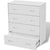 Sideboard with 4 Drawers 60x30.5x71 cm White