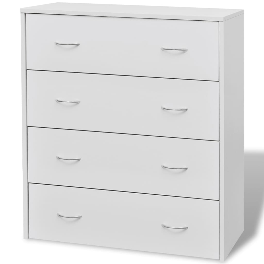 Sideboard with 4 Drawers 60x30.5x71 cm White
