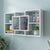 Floating Wall Display Shelf 8 Compartments White