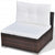 5 Piece Garden Lounge Set with Cushions Poly Rattan Brown