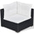 5 Piece Garden Lounge Set with Cushions Poly Rattan Black