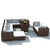 10 Piece Garden Lounge Set with Cushions Poly Rattan Brown