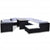 10 Piece Garden Lounge Set with Cushions Poly Rattan Black