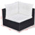 10 Piece Garden Lounge Set with Cushions Poly Rattan Black