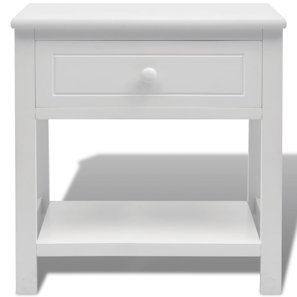 Bedside Cabinet Wood White
