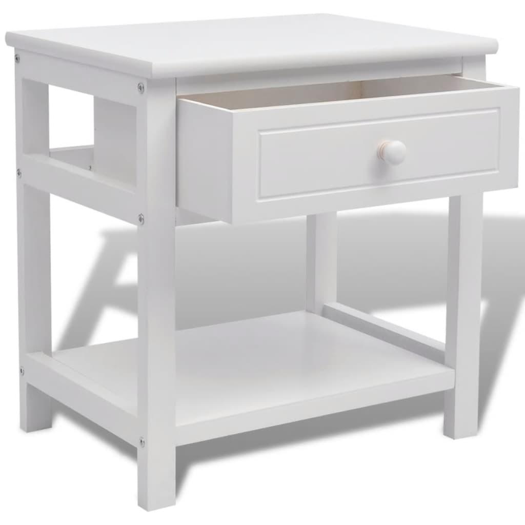 Bedside Cabinets 2 pcs Wood White