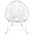 Outdoor Rocking Chair White Poly Rattan