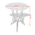 3 Piece Bistro Set Cast Aluminium White