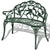 Garden Bench 100 cm Cast Aluminium Green