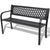 Garden Bench 118 cm Steel Black