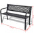 Garden Bench 118 cm Steel Black