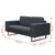 2-Seater Sofa Fabric Dark Grey