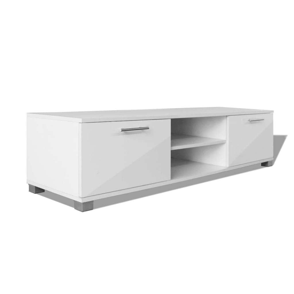 TV Cabinet High-Gloss White 120x40.5x35 cm