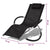 Outdoor Geometrical Sun Lounger Steel Black and Grey