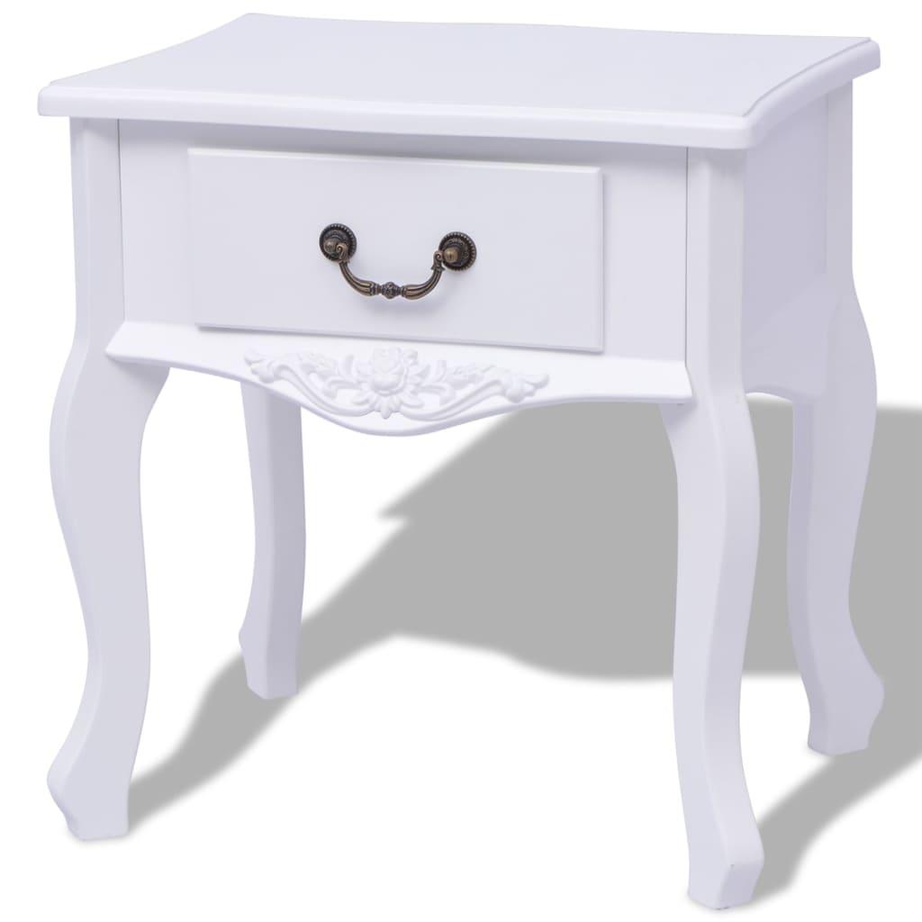Bedside Cabinets 2 pcs MDF White