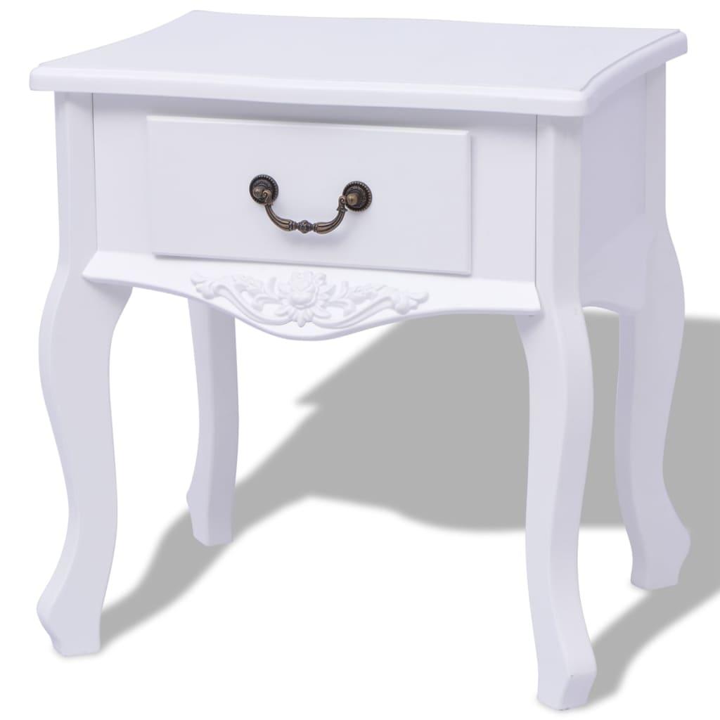 Bedside Cabinets 2 pcs MDF White