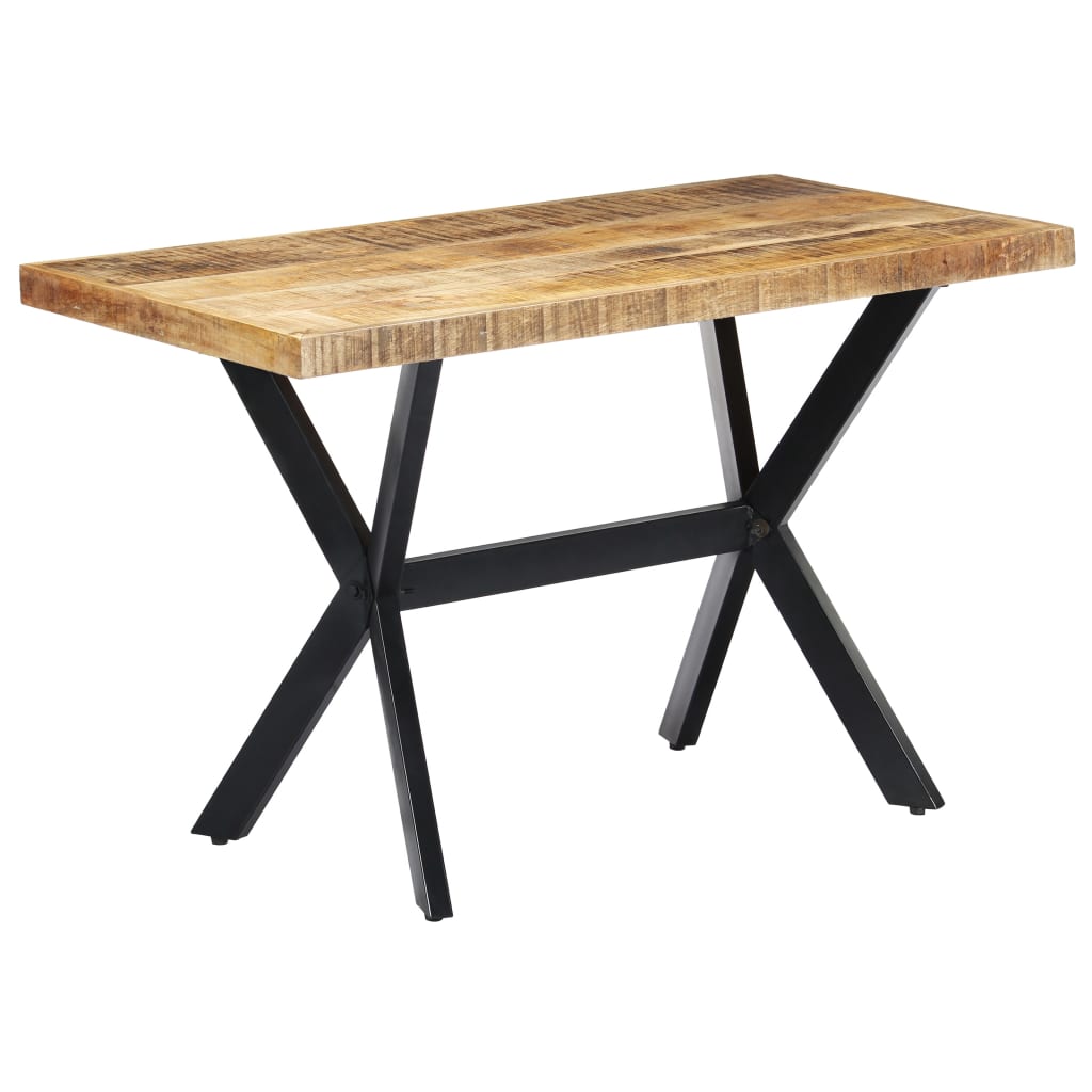 Dining Table 120x60x75 cm Solid Rough Mango Wood